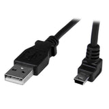 StarTech.com Cable Adaptador 1m USB A Macho a Mini USB B Macho Acodado en Ángulo hacia Arriba Cable USB 2.0 USB A Mini-USB B Macho/Macho