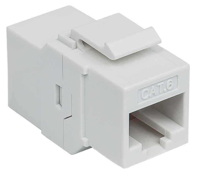 COPLE INT CAT6 KEYSTONE RJ45 A RJ45 BLANCO