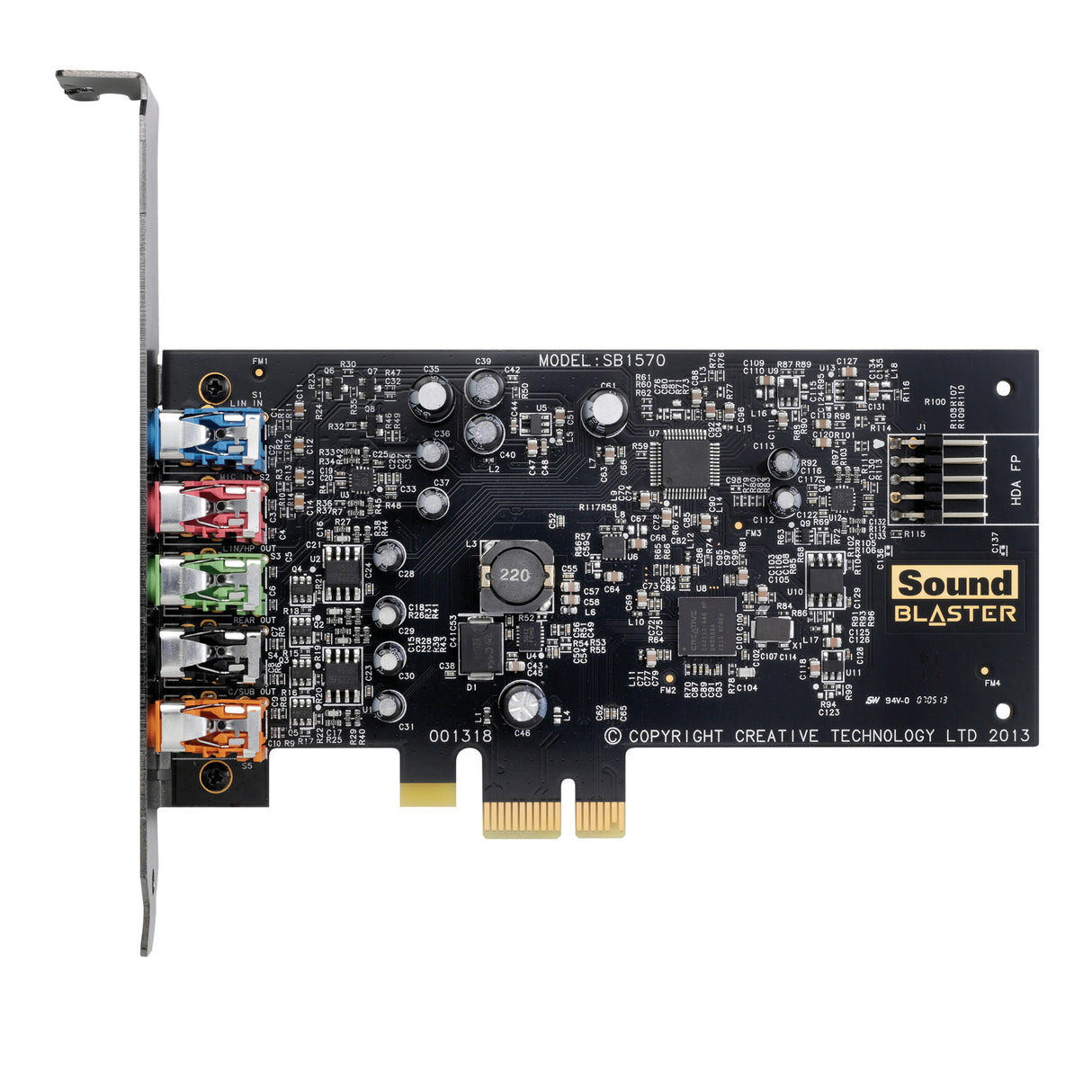 Creative Labs Sound Blaster Audigy FX 5.1 canales PCI-E x1, 24 Bit, 106 Db
