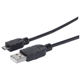 Manhattan Cable para Dispositivos USB Micro-B de Alta Velocidad, Macho/Macho, Negro