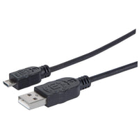 Manhattan Cable para Dispositivos USB Micro-B de Alta Velocidad, Macho/Macho, Negro