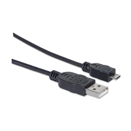 Manhattan Cable para Dispositivos USB Micro-B de Alta Velocidad, Macho/Macho, Negro