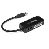 StarTech.com Adaptador Tarjeta de Red NIC Externa USB 3.0 de 1 Puerto Gigabit Ethernet RJ45 y Puerto USB - Negro tarjetas de red Alámbrico USB Ethernet 1