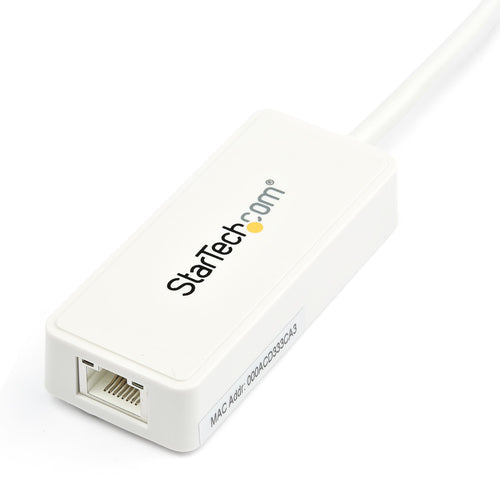 StarTech.com Adaptador Tarjeta de Red NIC Externa USB 3.0 de 1 Puerto Gigabit Ethernet RJ45 y Puerto USB - Blanco Tarjet