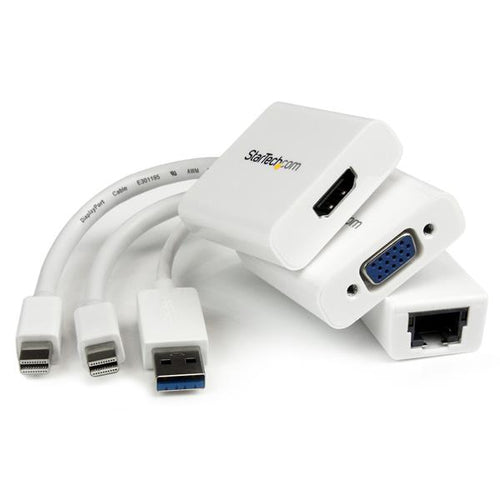 StarTech.com Juego de Adaptadores para MacBook Air - Mini DisplayPort a VGA / HDMI - USB 3.0 a Ethernet Gigabit Adaptado