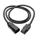 Tripp Lite P004-003 Cable de Alimentación para PDU, C13 a C14 - 10A, 250V, 18 AWG, 91.4 cm [3 pies], Negro, Acoplador C1