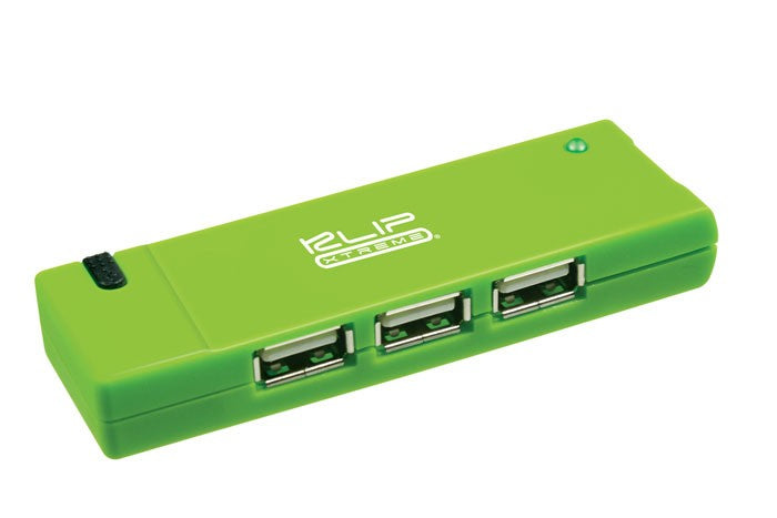 Klip Xtreme KUH-400G nodo concentrador 480 Mbit/s Verde, USB 2.0, Windows 2000, Windows ME