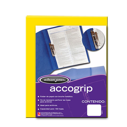 Carpeta Acco Grip T3 Sh-964 Carta Amarillo C/4 - P0964 FullOffice.com