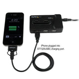StarTech.com Adaptador Concentrador Hub Ladrón USB 6 Puertos - 2x USB 3.0 -4x USB 2.0 - 1x USB Cargador de 2A Hubs de in