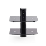 StarTech.com 2B-WALL-MOUNT-SHELF Estantes para equipos av Negro Vidrio 250 mm