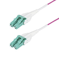 StarTech.com Cable de Fibra Óptica Multimodo OM4 LC a LC UPC de 7m - 50/125µm - 40G/100G - Violeta Érica - LOMMF/VCSE - 