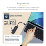 StarTech.com Hub USB-C de 4 Puertos - Ladrón USB Tipo C a 4 Puertos USB-A - Alimentado por el Bus - USB 3.0 de 5Gbps - H