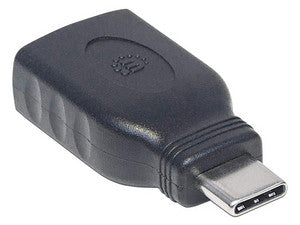 Adaptador Manhattan USB 3.1 Tipo-A a Tipo-C, 10Gbps, 5V/3A, 1.5 pulgadas