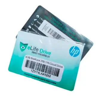 TARJETA HP CERTIFICADO 2TB DE ALMACENAMIENTO EN LA NUBE ELIFE BRIEFCASE POR 1 AÑO
