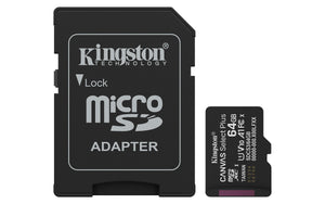 Kingston Technology 64GB microSDXC Canvas Select Plus Gen3 100MB/s A1 (Incluye adaptador de SD) Memoria Flash 64 GB MicroSDXC 100 MB/s UHS-I