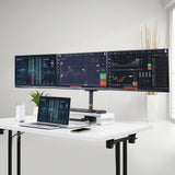 StarTech.com Soporte de Escritorio para 3 Monitores VESA 75x75/100x100 de 27 Pulgadas - Grommet o Abrazadera en C - Ajus