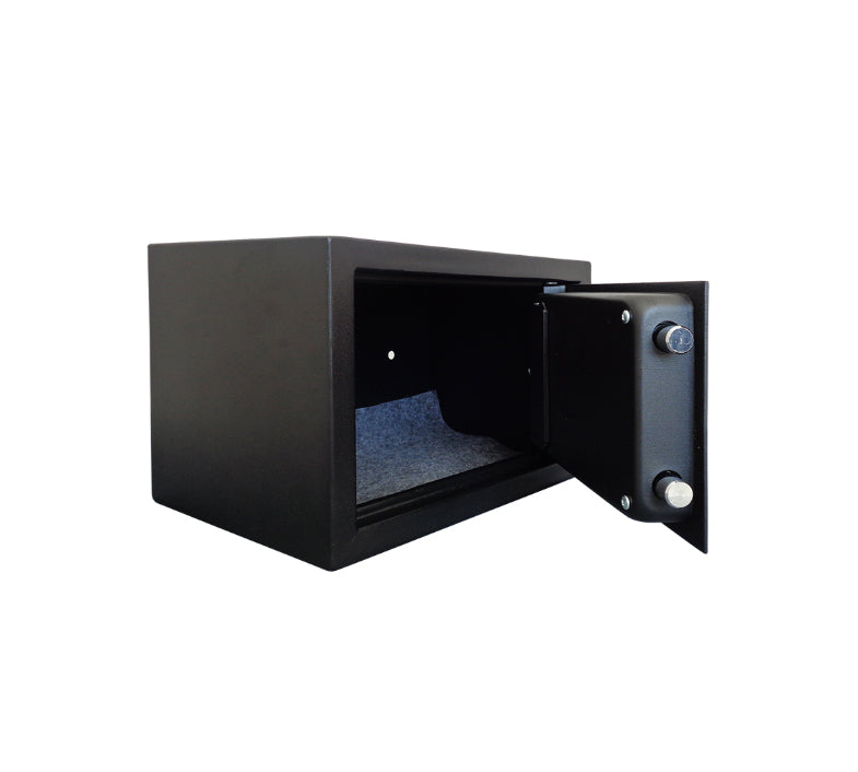 XE Seguridad CFD-20 caja fuerte Caja fuerte portátil Negro, Cerradura con combinación, Llave, Piso/pared