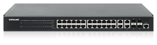 Intellinet Commutateur réseau (switch) Gigabit Ethernet PoE+ 24 ports administrable via le Web avec 4 ports combo Base-T