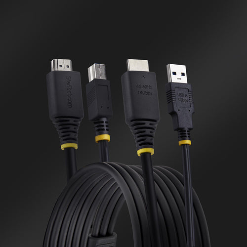 StarTech.com Cable KVM HDMI y USB 3.0 5Gbps de 1,8m - 4K 60Hz - Cable Combo HDMI 2.0 y USB para Switch Conmutador KVM Ca