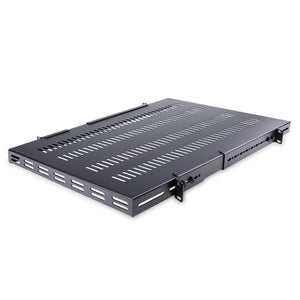 StarTech.com Estante Bandeja 1U Ventilada Ajustable para Montaje en Rack de Servidores - 150kg - de 19,5 a 38in (49,5 a 