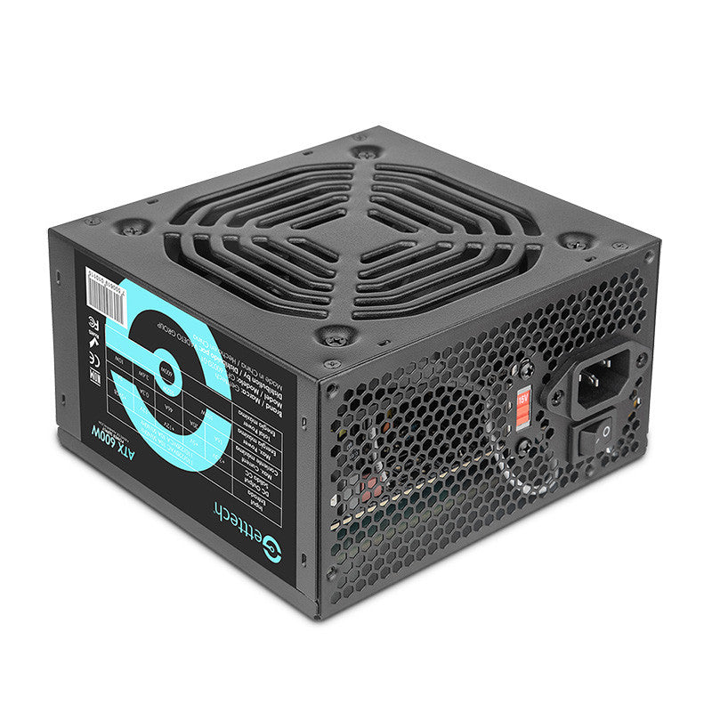 Getttech GFS-60020-01 unidad de fuente de alimentación 600 W 20+4 pin ATX ATX Negro, 100 - 240 V, No modular