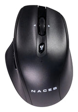 Naceb Technology Na-0139 ratón Diestro RF inalámbrico 1600 DPI, Negro, Na-0139N