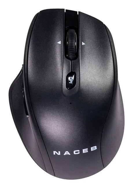 Naceb Technology Na-0139 ratón Diestro RF inalámbrico 1600 DPI, Negro, Na-0139N