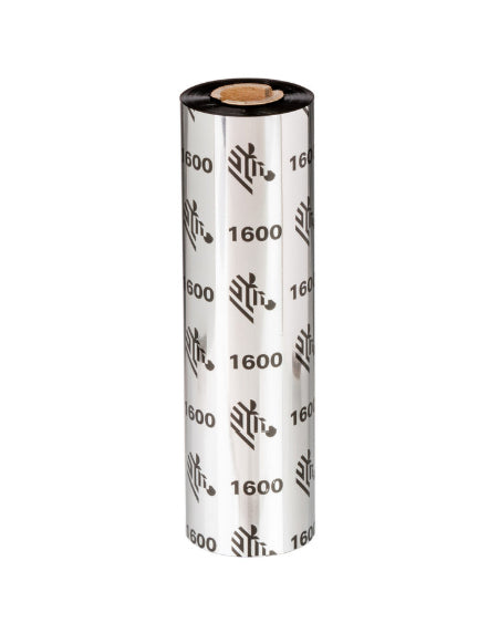Zebra LA01600BK08345 - Zebra 1600 Wax cinta térmica 450 m Negro