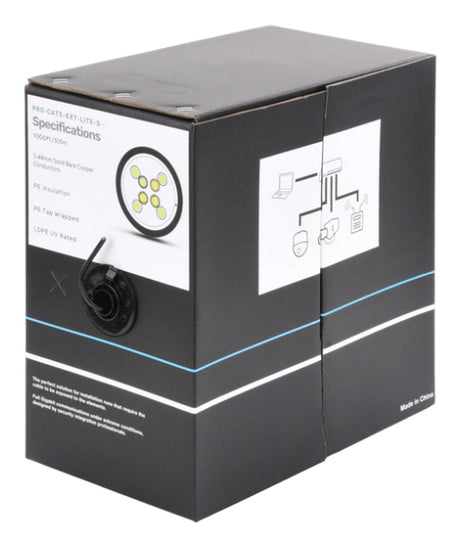 LinkedPRO PRO-CAT5-EXT-LITES cable de red Negro 305 m Cat5e U/UTP (UTP)