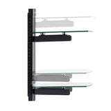 StarTech.com 2B-WALL-MOUNT-SHELF Estantes para equipos av Negro Vidrio 250 mm