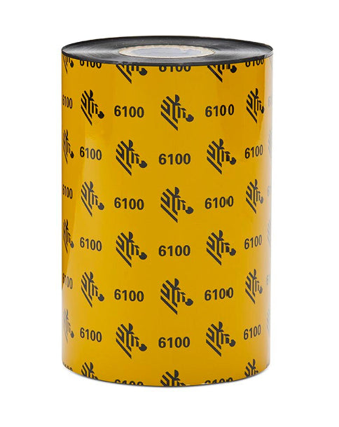 Zebra LA06100BK06045 - Zebra 6100 Wax/Resin cinta térmica 450 m Negro