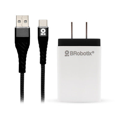 Cargador USB BROBOTIX 963325 Tipo-C Carga Rápida Pared Negro