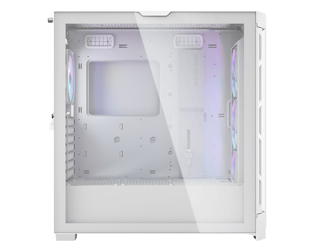 COUGAR CGR-5AD1W-RGB carcasas ordenador Metal, Nylon, Vidrio templado Midi Tower PC Blanco