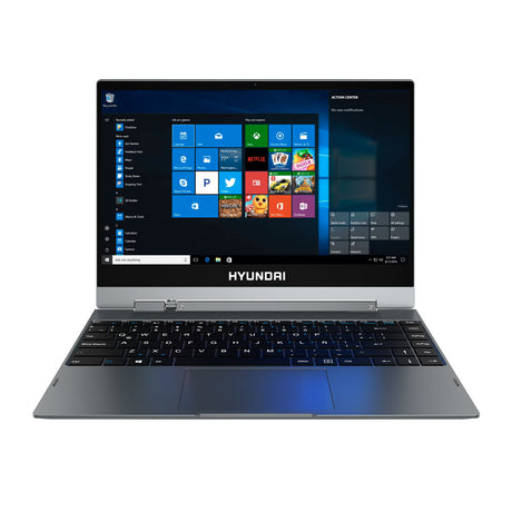 Hyundai HyFlip Plus 14.1 Híbrido (2-en-1) 35.8 cm (14.1") Pantalla táctil Full HD Windows 10 Home Gris, 1920 x 1080 Pixe