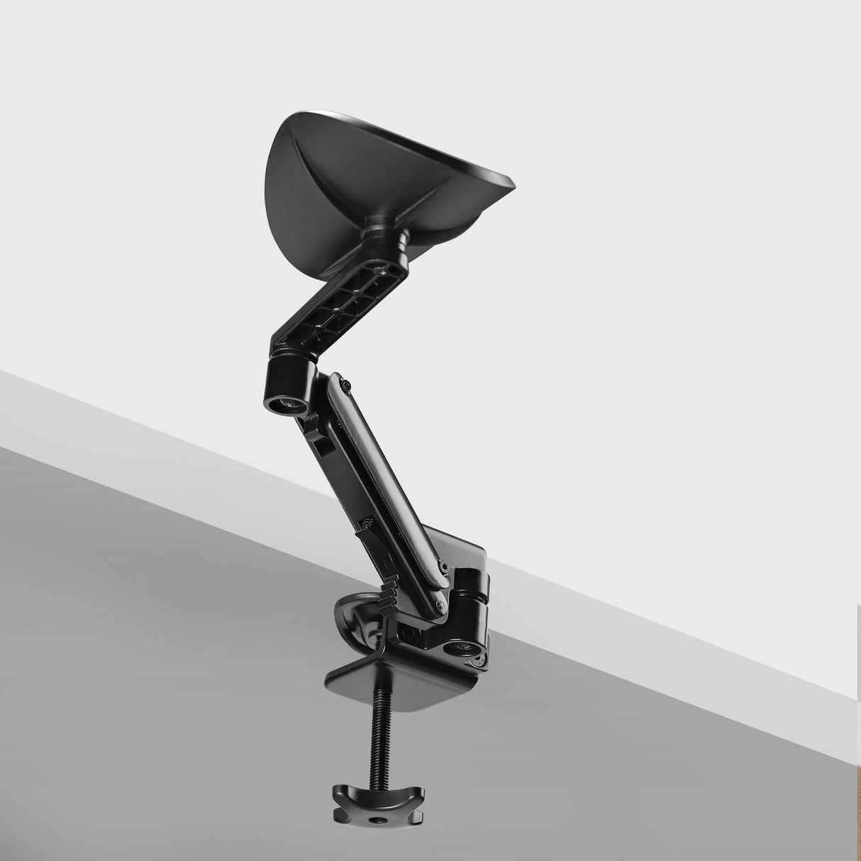 StarTech.com Apoyabrazos Ajustable para Escritorio de Oficina - Reposabrazos de Rotación de 360 Grados - Instalación con Mordaza - sin Perforaciones - Ergonómico - Negro Computadora Reposabrazos Negro Aluminio, Plástico, Acero 5 - 70 mm