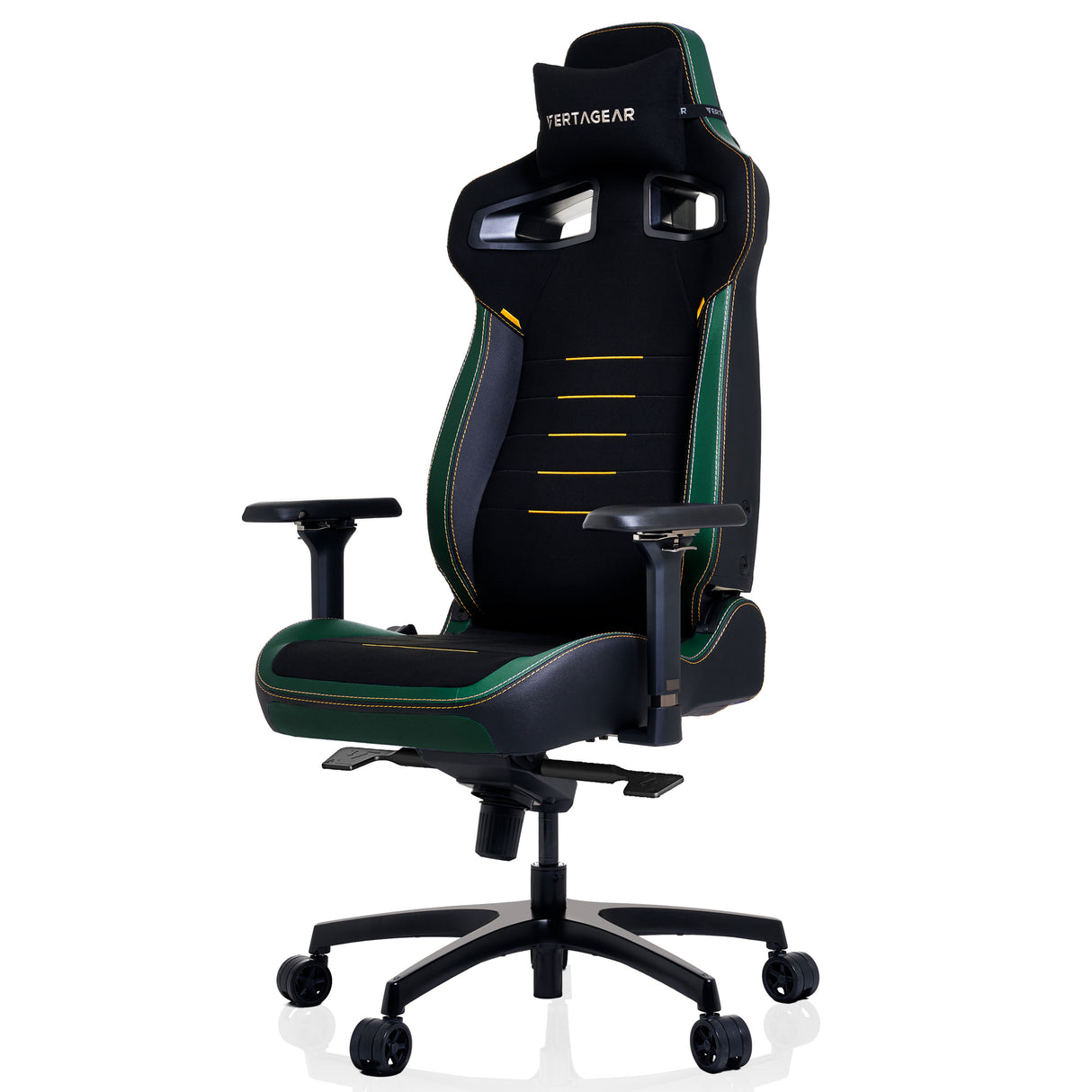 Vertagear VG-PL4800SE_MG silla para oficina o computadora asiento acolchado respaldo acolchado, Negro, Verde, Negro