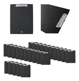 Techmakro KITTB25NG portapapeles A4 Cartón, Cloruro de polivinilo (PVC) Negro, 330 mm, 240 mm