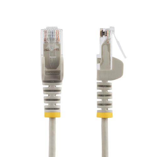 StarTech.com Cable Cat6 de 2m - Delgado - con Conectores RJ45 sin Enganches - Gris Cables de red 2 m Cat6 Halógeno