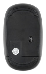 Manhattan Ratón óptico inalámbrico MW3050, negro, 1200 dpi, 2,4 GHz (hasta 10 m), USB, ambidiestro, 3 botones con rueda, receptor nano USB-A, pila AA incluida, base de baja fricción, garantía 3 años Ratón 1 Vertical Universal Óptico