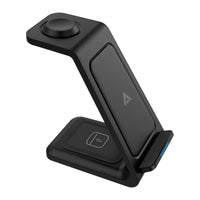 Cargador ACTECK Inalámbrico Energon S-Mate CI720 3 en 1 / Para IPhone 15 W, IWatch 3 W y AirPods 5 W / Negro