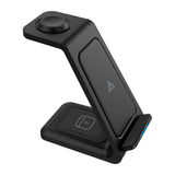 Cargador ACTECK Inalámbrico Energon S-Mate CI720 3 en 1 / Para IPhone 15 W, IWatch 3 W y AirPods 5 W / Negro