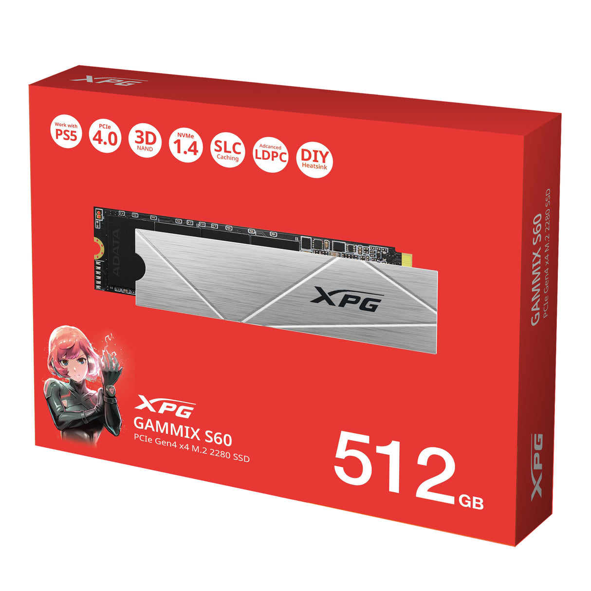XPG GAMMIX S60 unidades internas de estado sólido 1.4 512 GB M.2 PCI Express 4.0
