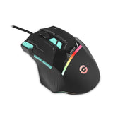 Getttech GPM-RGBWR-G1-BK ratón Juego Diestro USB tipo A 7200 DPI, Negro