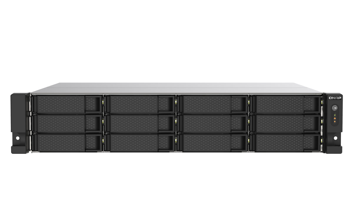 TS-1273AU-RP-8G - NAS QNAP TS-1273AU-RP-8G /FUENTE REDUNDANTE/ 12 BAHIAS SATA HDD 3,5/RACK 2U/NUCLEO CUADRUPLE 2.2 GHZ/8GB DDR4 UDIMM HASTA 64GB/2 PTO 2,5 LAN GBE /USB 3.0 X1/ USB 3.2 X2 /HOTSWAP/ NO INCLUYE DISCO