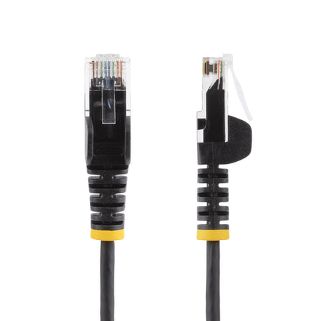 StarTech.com Cable de Red Ethernet CAT6 Delgado sin Enganches Negro de 10m - Cable RJ45 Snagless Slim de 28AWG - Alambre
