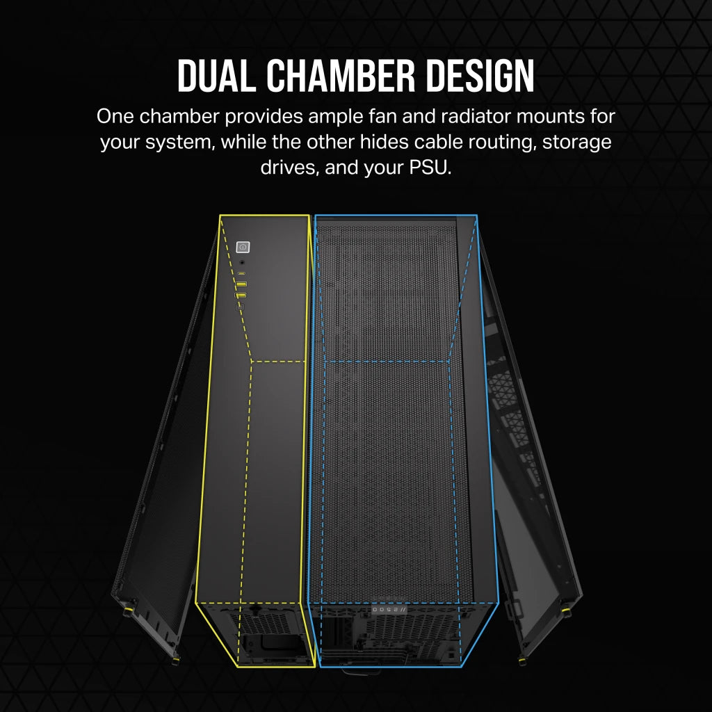 Corsair 2500X Midi Tower Negro, ATX, Plástico, Acero, CC-9011265-WW | Gabinetes de computadora