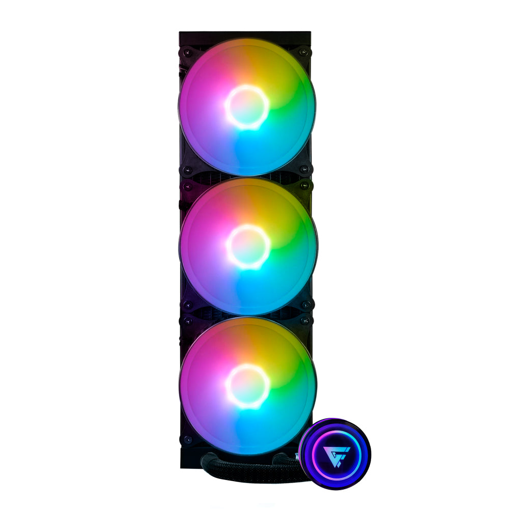 Enfriamiento Líquido Game Factor LQG700 360mm RGB 3 Fan 120mm Color Negro