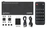 Switch multiviewer HDMI Manhattan de 4 puertos 4K