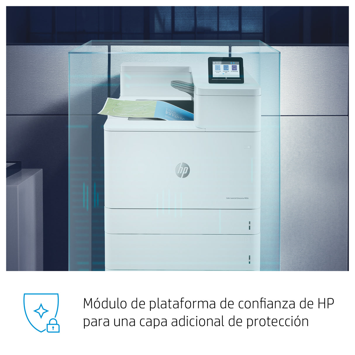 HP Color LaserJet Enterprise LaserJet Enterprise M856dn Color Impresora, Solo Ethernet; A doble cara Impresora Laser WiFi Blanco