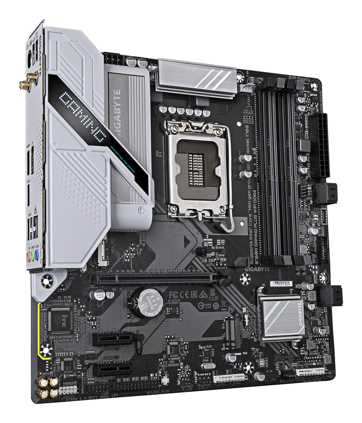 GIGABYTE B760M GAMING PLUS WIFI DDR4 Placa base - Compatible con procesadores Intel Core de 14ª generación, VRM de 4+1+1 fases, hasta 5333 MHz DDR4 (OC), 2xPCIe 4.0 M.2, Wi-Fi 6, LAN 1 GbE, USB 3.2 Gen 1 placas base Intel LGA 1700 LGA 1700 128 GB